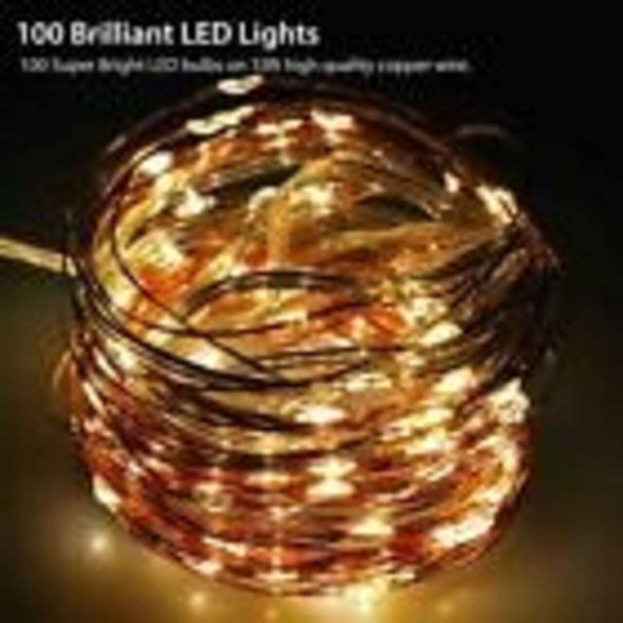 100 LED Solar Power String Fairy Lights Garden Outdoor Party Christmas Lamp